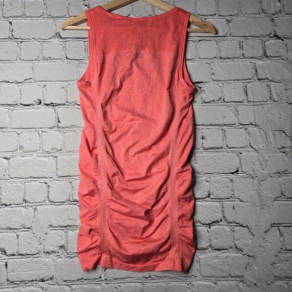 Calia Seamless Tank Ruched Detail Calypso Coral Tunic Top New Size Medium - Picture 7 of 10